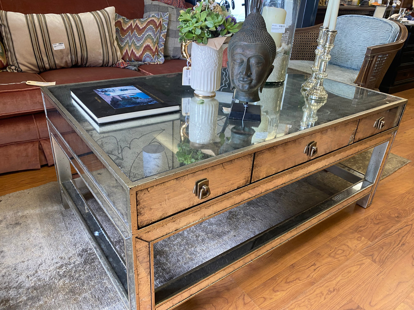 Mirror Coffee Table by John Richard