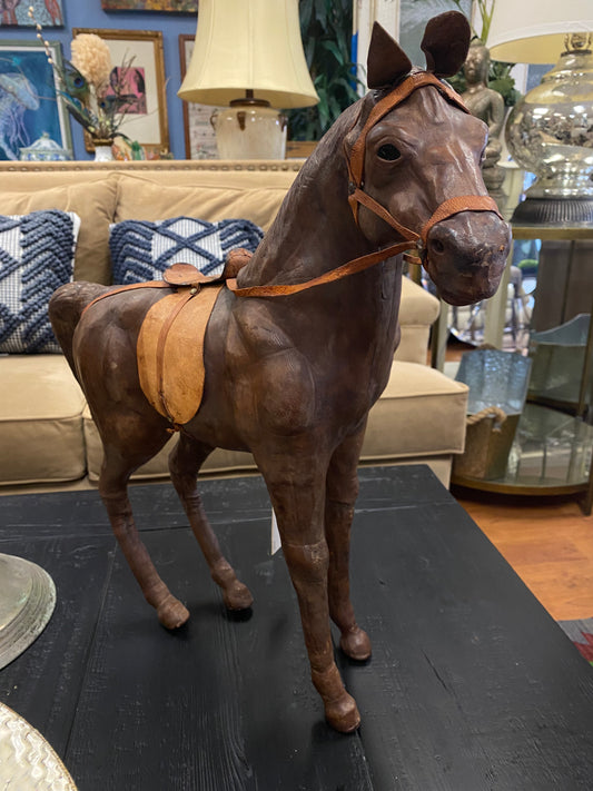 Leather wrapped Horse  16"H for Abercrombie & Fitch