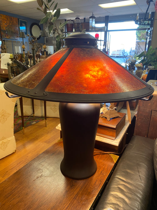 24"' Mica and copper lamp arts and crafts style