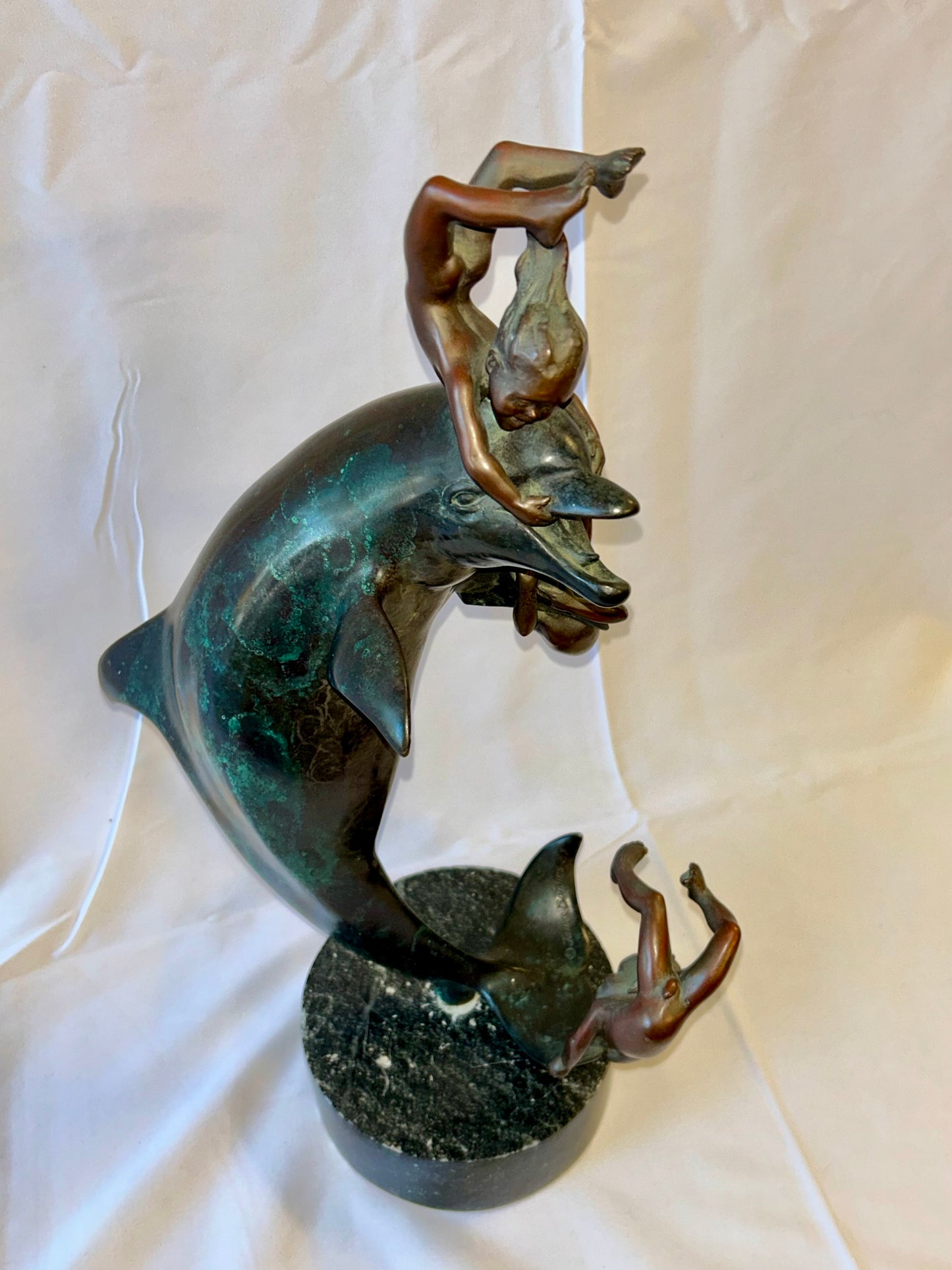 Bronze Dolphin Sculpture by Bud bottoms