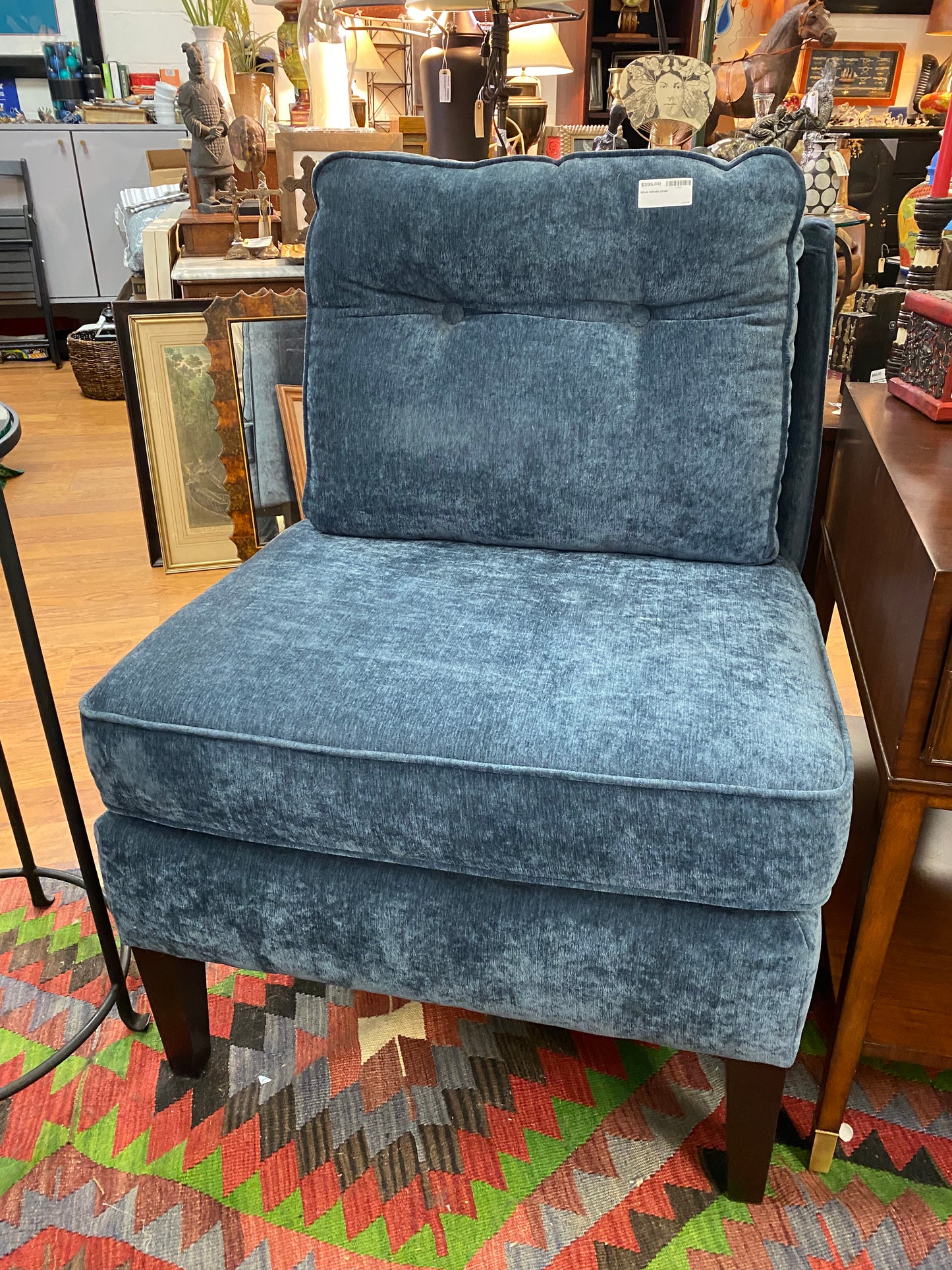 Blue Velvet Chair