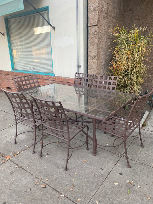 Outdoor Dining Set; Seats Six