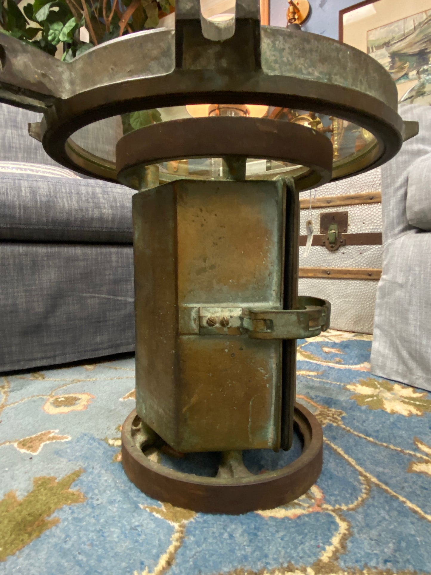 Vintage Brass Nautical Side Table