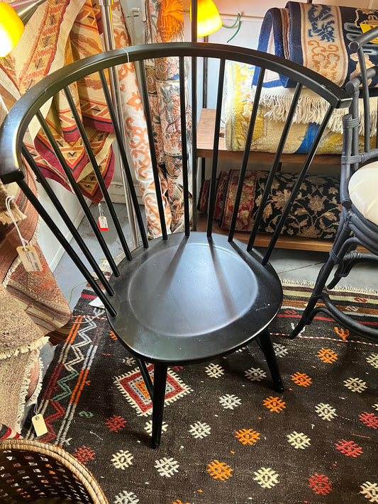 Crate and Barrel Riviera Black Tall Windsor Side Chair