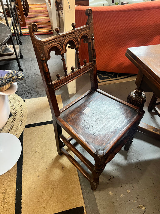 Pair Open-Back Gothic Dining Chair